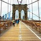 Walking across the Brooklyn Bridge in New York City 【4K】