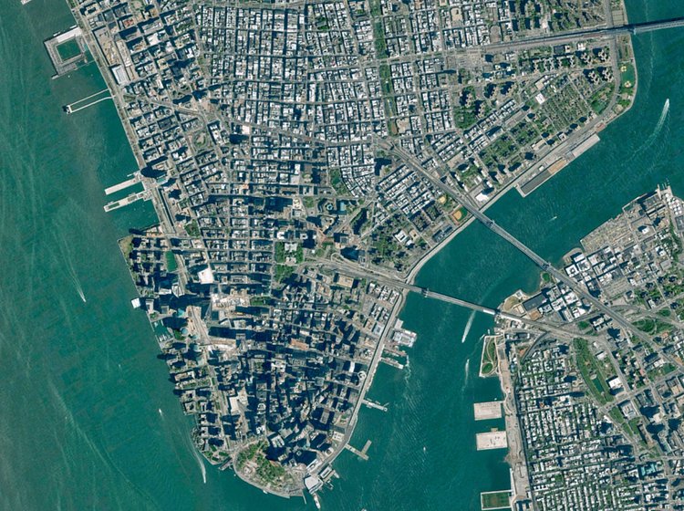 Even from Space, Lower Manhattan Throws Some Major Shade