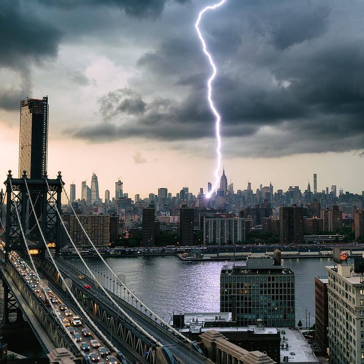 Lightning Over New York City