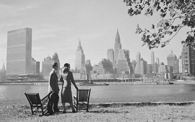 Check Out Times Square, The Brooklyn Bridge, and New York City's Sandy Beaches in the 1950s