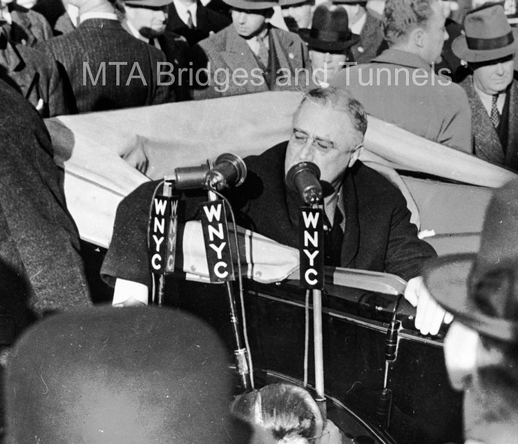 President Franklin Delano Roosevelt was the first person to take a ride through the Queens Midtown Tunnel two weeks before it opened to the public in 1940.