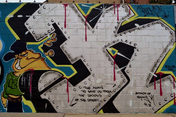 Welling Court: KR One, 9.21.14 | A visit to the Welling Court Mural Project in Queens on 9.21.14. With 5 Pointz gone, Welling Court has become the new graffiti center in the borough. I'll try to include the individual artists, great talent/ work from everyone.