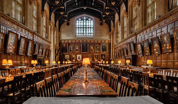 Dining Hall at Oxford | They told me this was used in the harry potter movies.  I'd eat there.
