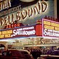 1946 View of crowds under the marquee of the Astor Theater lined up to see the Alfred Hitchcock film "Spellbound". The view looks north-east across Broadway, near West 45th Street.