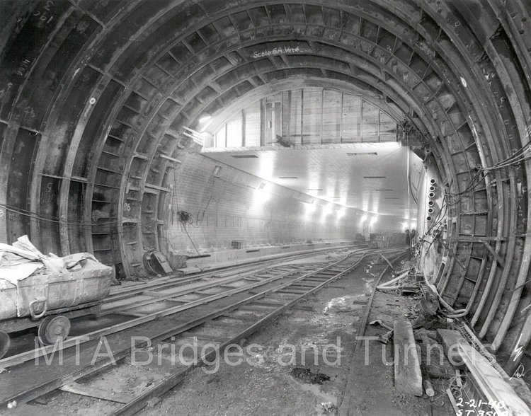 This photo from 1940 shows off a mostly-finished tunnel.
