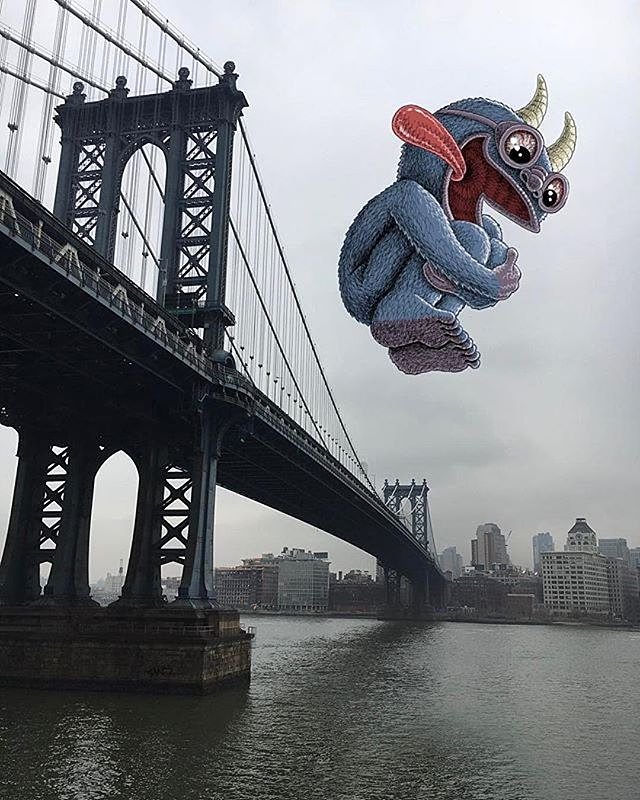 Manhattan Bridge, New York. Photo via @subwaydoodle #viewingnyc