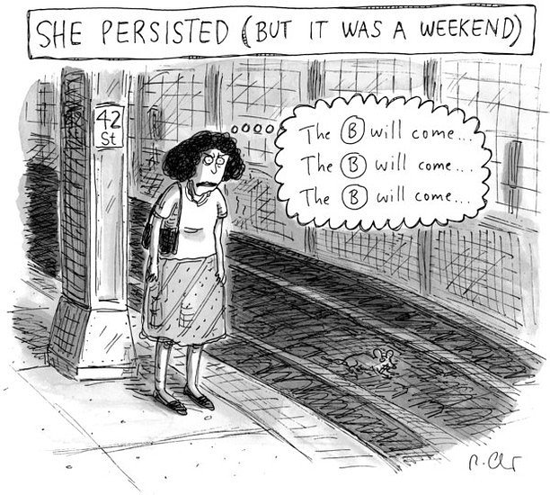 She persisted (but it was a weekend)