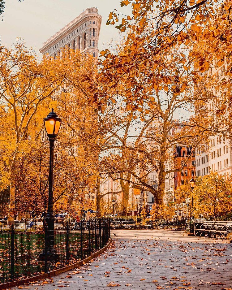 Madison Square Park and Flatiron Building, New York, New York