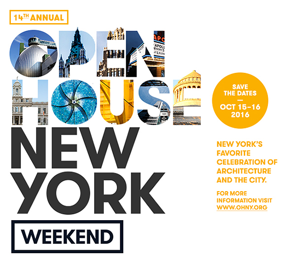 Open House New York Weekend October 15-16, 2016