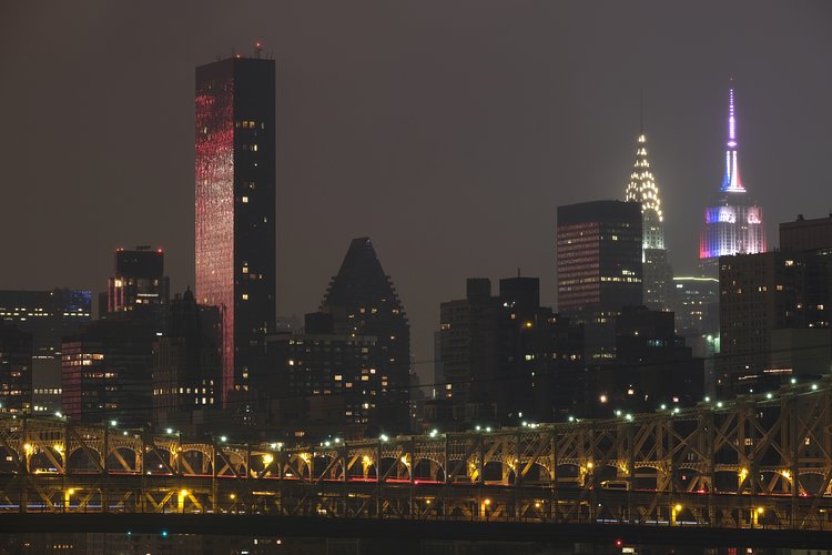 July 4 fireworks reflected on Trump World Tower, Manhattan, NYC, 7/4/2016