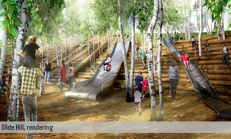 Rendering of Slide Hill