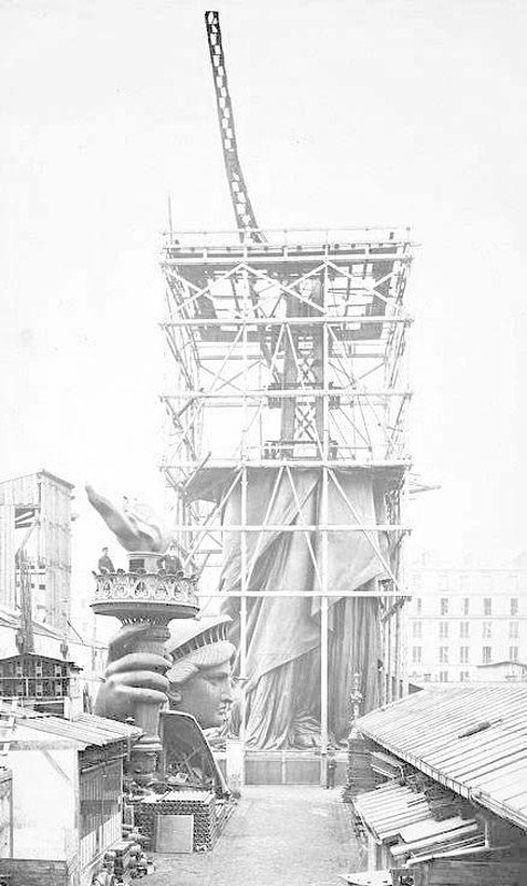 The Statue of Liberty in Paris, 1884