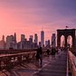 Sunset on the Brooklyn Bridge