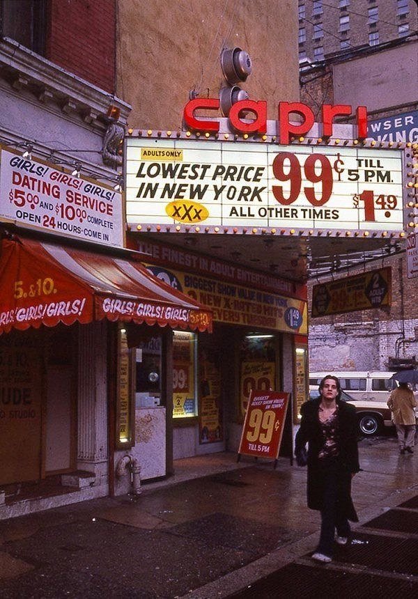 By the late 1970s, adult stores and theaters dominated Times Square, with Rolling Stone referring to it as the "sleaziest block in America" in 1981.