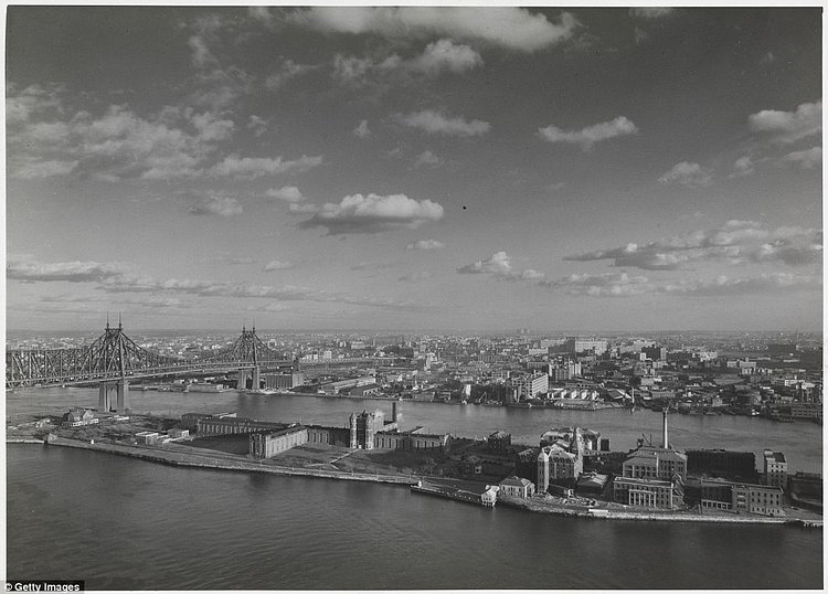 Roosevelt Island was used as land for New York City's prisons, insane asylums and smallpox hospitals before it was turned into a home for 14,000 city residents with the building of several high-rise apartment buildings. Pictured above from Manhattan