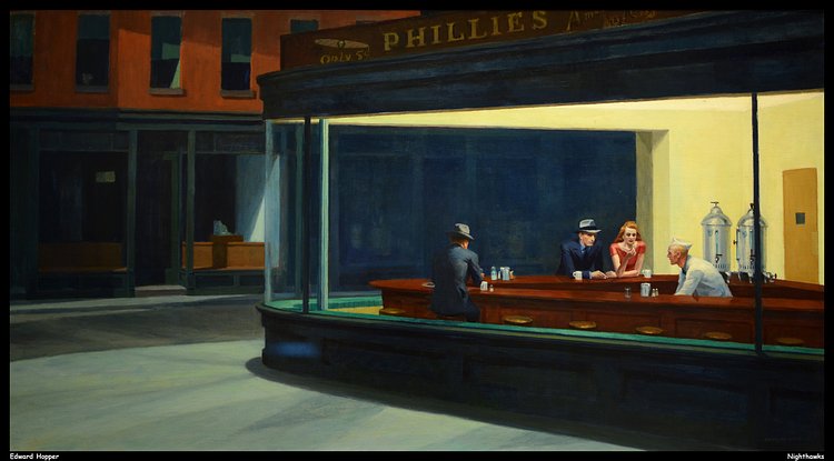 Edward Hopper - Nighthawks  JPB | 1941
Oil on Canvas
Art Institute of Chicago