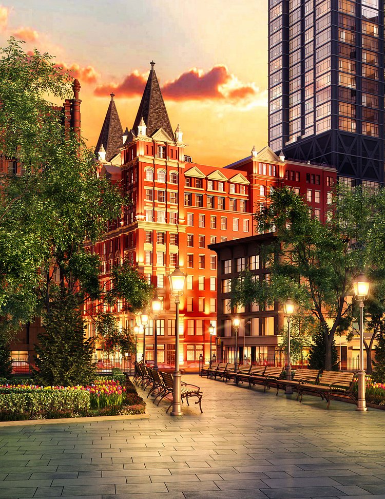 A rendering of The Beekman Hotel